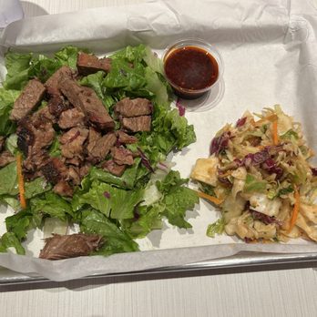 Lona’s Lil Eats - Smoked Brisket with chopped salad, peanut salad, and spicy sesame sauce. - Barbeque Near Me - Kirkwood, Missouri