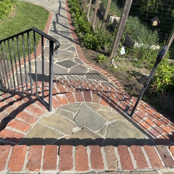 Zinnia - Stairway and path into the garden -- I think it's not as steep as it looks in this picture! - Cocktail Bars Near Me - Silver Spring, Maryland