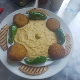 Falafel, hummus and pita bread Falafel, hummus and pita bread