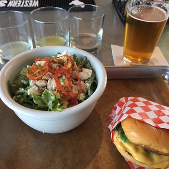 FM Kitchen & Bar - House Salad, Single Patti Burger, More Cowbell IPA and Drinks on Tap Samples - Bars Near Me - Houston, Texas FM Kitchen & Bar - House Salad, Single Patti Burger, More Cowbell IPA and Drinks on Tap Samples - Bars Near Me - Houston, Texas