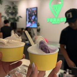 Biscoff and cookies and cream & rice and ube