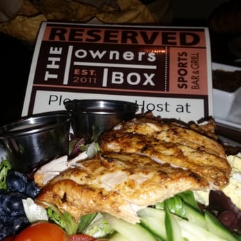 The Owners Box - Grilled chicken salad so good. No blue cheese add blueberries....yum!! vt - Sports Bars Near Me - Dallas, Texas The Owners Box - Grilled chicken salad so good. No blue cheese add blueberries....yum!! vt - Sports Bars Near Me - Dallas, Texas