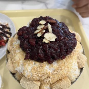 Leafy Korean Dessert Cafe - Red bean bingsu (shave ice) - Desserts Near Me - Overland Park, Kansas