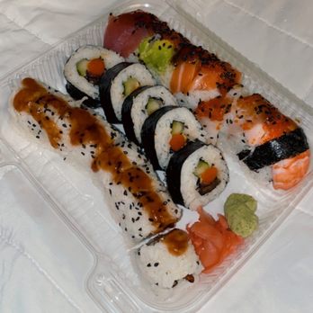 Sapporo Restaurant - 50. Vegetable Roll, 47. Salmon Skin Roll, 45. Rainbow Roll - Japanese Near Me - Fayetteville, North Carolina