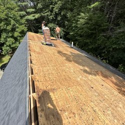 207 Renovations - Roof stripped clean prior to installation of ice & water shield, synthetic underlayment and new shingles.