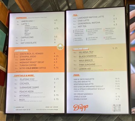 Menu photo 4 Dripp Fullerton, CA