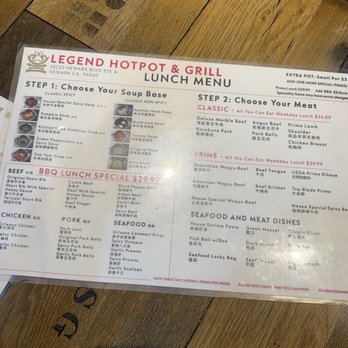 Legend Hotpot & Grill - Lunch menu (Feb 2026) - Hot Pot Near Me - Newark, California Legend Hotpot & Grill - Lunch menu (Feb 2026) - Hot Pot Near Me - Newark, California