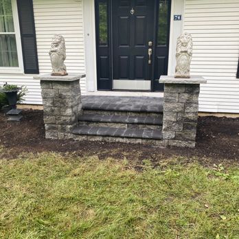 Zadlock Outdoor Services - Front porch with columns - Masonry/Concrete Near Me - Manalapan, New Jersey