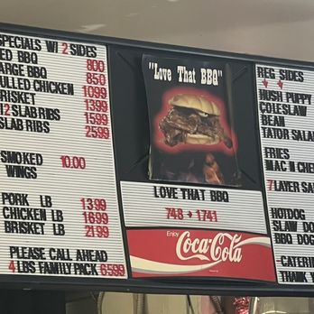 Love That BBQ - Menu board 8/3/22 - Barbeque Near Me - Knoxville, Tennessee Love That BBQ - Menu board 8/3/22 - Barbeque Near Me - Knoxville, Tennessee