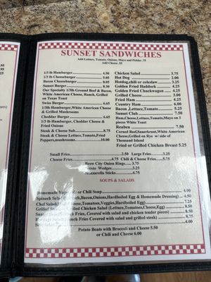 Menu photo 1 Sunset Restaurant Moorefield, WV