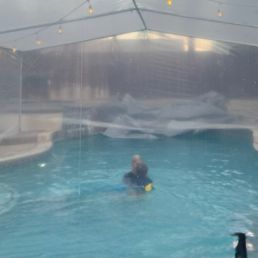 Pool is wrapped and heated. Pool is wrapped and heated.