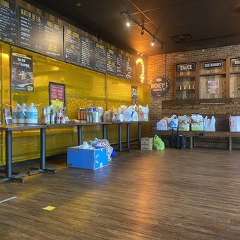 Dickey's Barbecue Pit - Very clean restaurant and of course there would be tables there but because of the pandemic there aren't - Barbeque Near Me - Rancho Mirage, California