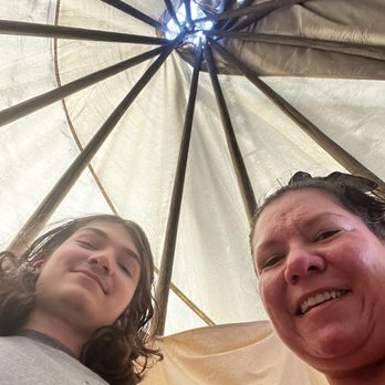 El Cosmico - Inside the tepee - Campgrounds Near Me - Marfa, Texas