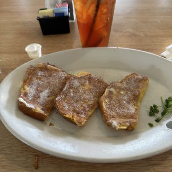 Spires Restaurant - French toast special over the top two eggs sausage I ate the eggs and sausage before taking the picture - Breakfast & Brunch Near Me - Tustin, California
