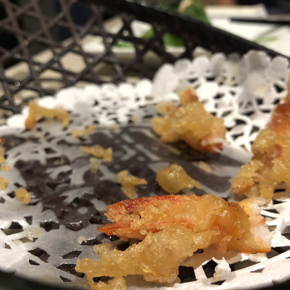 Kawa Sushi - Aftermath of the Tempura from the Udon with Shrimp/Veggie Tempura - Sushi Bars Near Me - Toronto, Ontario Kawa Sushi - Aftermath of the Tempura from the Udon with Shrimp/Veggie Tempura - Sushi Bars Near Me - Toronto, Ontario