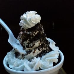 Twister's Ice Cream - Dirty Harry with added whipped cream.