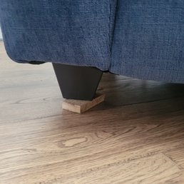 5/8" shim to correct the warp but pull-out bed frame warped also. Overpriced junk 5/8" shim to correct the warp but pull-out bed frame warped also. Overpriced junk