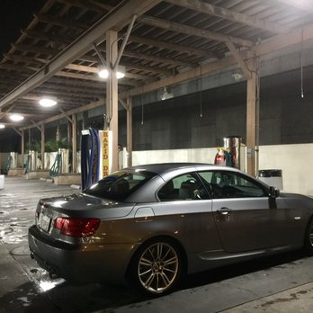 Oasis Car Wash - See those lines hanging from the canopy? Those are the compressed air lines. 9:30pm - Car Wash Near Me - Garden Grove, California