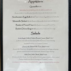 Sly Fox Restaurant - Menu