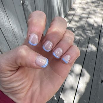 Queen Spa - French mani w/a nice gold glow atop. - Skin Care Near Me - Austin, Texas