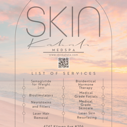 Skin Kahala - Brief overview of our list of services to include neurotoxin (Botox, Dysport), laser hair removal, facials, fillers, weight loss, hormones