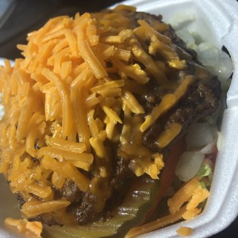 Short Stop - burger without the bun with cheddar cheese and extra onions and lettuce. Perfectly seasoned and perfect burger thickness! - Burgers Near Me - Austin, Texas Short Stop - burger without the bun with cheddar cheese and extra onions and lettuce. Perfectly seasoned and perfect burger thickness! - Burgers Near Me - Austin, Texas