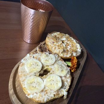 Anuenue On The Bay - Honey Almond Specialty Bagel - Cafes Near Me - Hilo, Hawaii Anuenue On The Bay - Honey Almond Specialty Bagel - Cafes Near Me - Hilo, Hawaii