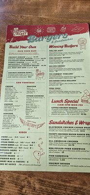 Menu photo 1 Cherry Cricket - Downtown Denver, CO Menu photo 1 Cherry Cricket - Downtown Denver, CO