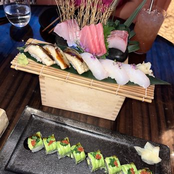 Sexy Fish Miami - Dragon roll in addition to the omakase seasonal option Sashimi - Seafood Near Me - Miami, Florida