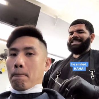 Cave Man Buzz - the only picture I took tho. but, nice fade he did there. he's a nice guy :) - Barbers Near Me - Carson, California Cave Man Buzz - the only picture I took tho. but, nice fade he did there. he's a nice guy :) - Barbers Near Me - Carson, California