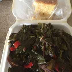 Ermajeans Southern Cuisine Restaurant & Catering' - Collard Greens and cornbread. Like their slogan says, bringing the South to your Mouth, GREAT FOOD!!