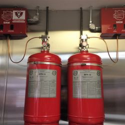SOS Fire Services - Two kitchen hood fire suppressions in one kitchen