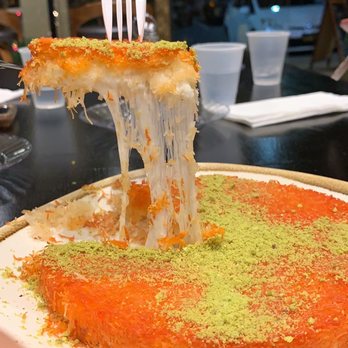 Happy Time Mediterranean Restaurant - Kunafa aka cheese dessert, don't knock it till u try it - Middle Eastern Near Me - El Cajon, California Happy Time Mediterranean Restaurant - Kunafa aka cheese dessert, don't knock it till u try it - Middle Eastern Near Me - El Cajon, California