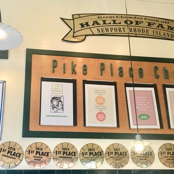 Pike Place Chowder - Award winning chowder and this place have the credentials to back it up, just look for yourself!!! - Seafood Near Me - Seattle, Washington