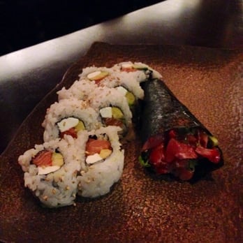 Sushi Shunka - Philly roll and spicy yellowtail hand roll - Sushi Bars Near Me - Costa Mesa, California Sushi Shunka - Philly roll and spicy yellowtail hand roll - Sushi Bars Near Me - Costa Mesa, California