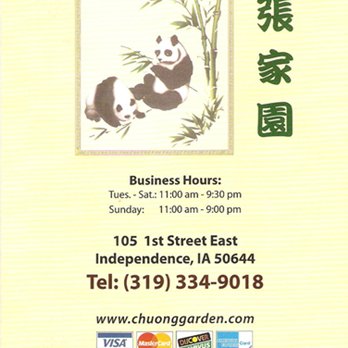 Chuong Garden Resturant - menu - Chinese Near Me - Independence, Iowa Chuong Garden Resturant - menu - Chinese Near Me - Independence, Iowa