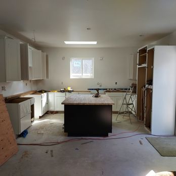 Mat-Su Carpentry and Construction - Kitchen, new construction. Installed all the cabinets and the island countertop. It was two pieces of butcher blocks attached together. - General Contractors Near Me - Wasilla, Alaska