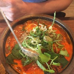 Spicy soondae soup
