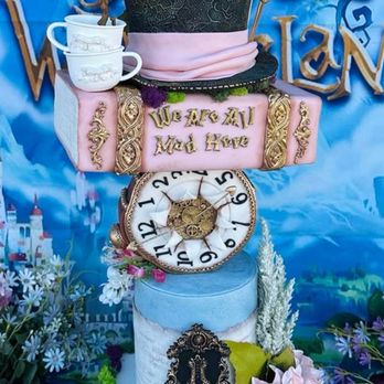 Tempt Me Sweets - Custom Wonderland Theme Show Cake - Custom Cakes Near Me - Tooele, Utah Tempt Me Sweets - Custom Wonderland Theme Show Cake - Custom Cakes Near Me - Tooele, Utah