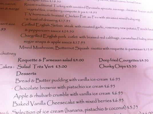 Menu photo 2 Truc Vert London, XGL Menu photo 2 Truc Vert London, XGL