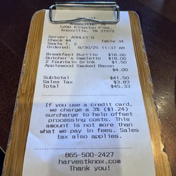 Harvest - Note on additional fee - New American Near Me - Knoxville, Tennessee Harvest - Note on additional fee - New American Near Me - Knoxville, Tennessee