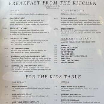 Ellie's Table - Menu page 6 of six - Cafes Near Me - San Juan Capistrano, California Ellie's Table - Menu page 6 of six - Cafes Near Me - San Juan Capistrano, California