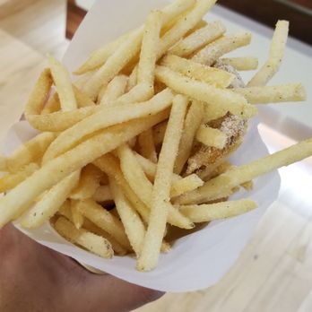 Potato Corner - Medium fries seasoned with sour cream and onion and garlic parmesan - Food Stands Near Me - Ontario, California