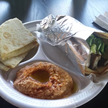 Gyros By Ali - Prince Ali Gyro with the hummus + pita side - Greek Near Me - Tulsa, Oklahoma Gyros By Ali - Prince Ali Gyro with the hummus + pita side - Greek Near Me - Tulsa, Oklahoma