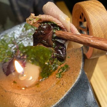 DipDipDip Tatsu-Ya - Duck fat candle with shiso - Japanese Near Me - Austin, Texas DipDipDip Tatsu-Ya - Duck fat candle with shiso - Japanese Near Me - Austin, Texas