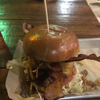 Burger Bench - Not the greatest burger presentation, but the Smokehouse burger was very good! - American Near Me - Escondido, California Burger Bench - Not the greatest burger presentation, but the Smokehouse burger was very good! - American Near Me - Escondido, California