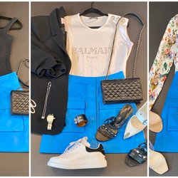 Edie Styles - Example of client inventory. One skirt, 3 looks!