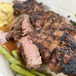 Ki's Steak & Seafood Restaurant - This was supposed to be medium rare, tasted terrible and chewy. $60 down the drain.