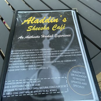 Aladdin Sheesha & Cafe - Hookah Bars Near Me - Tallahassee, Florida Aladdin Sheesha & Cafe - Hookah Bars Near Me - Tallahassee, Florida