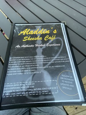 Menu photo 1 Aladdin Sheesha & Cafe Tallahassee, FL Menu photo 1 Aladdin Sheesha & Cafe Tallahassee, FL
